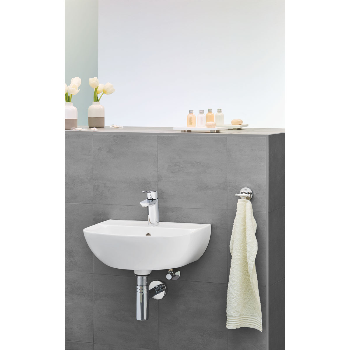 Grohe Handwaschbecken Bau alpinweiß 45,4 x 15,1 x 35,4 cm Bild 3