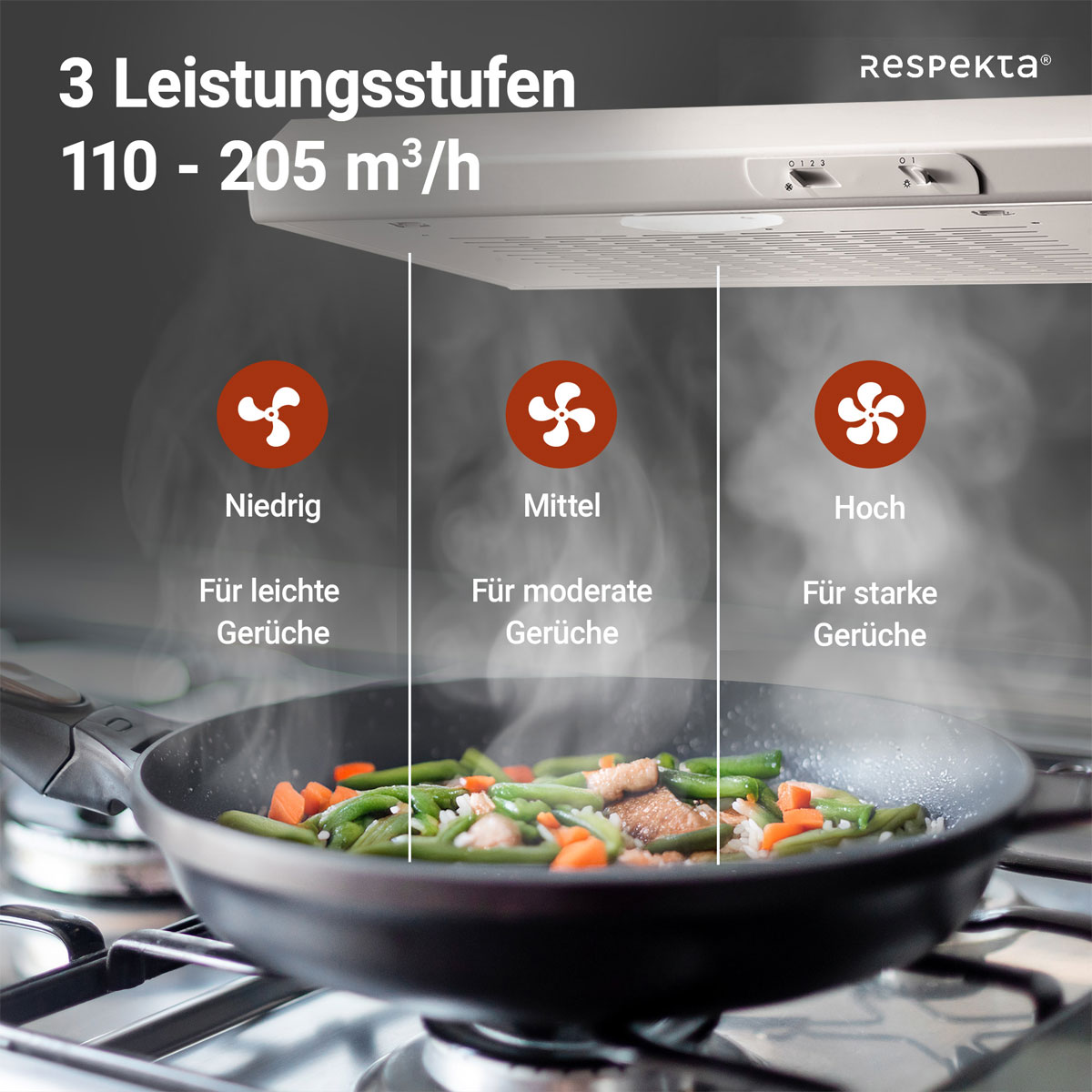 Respekta Unterbauhaube Suna DH620WL weiß 60 cm Bild 6