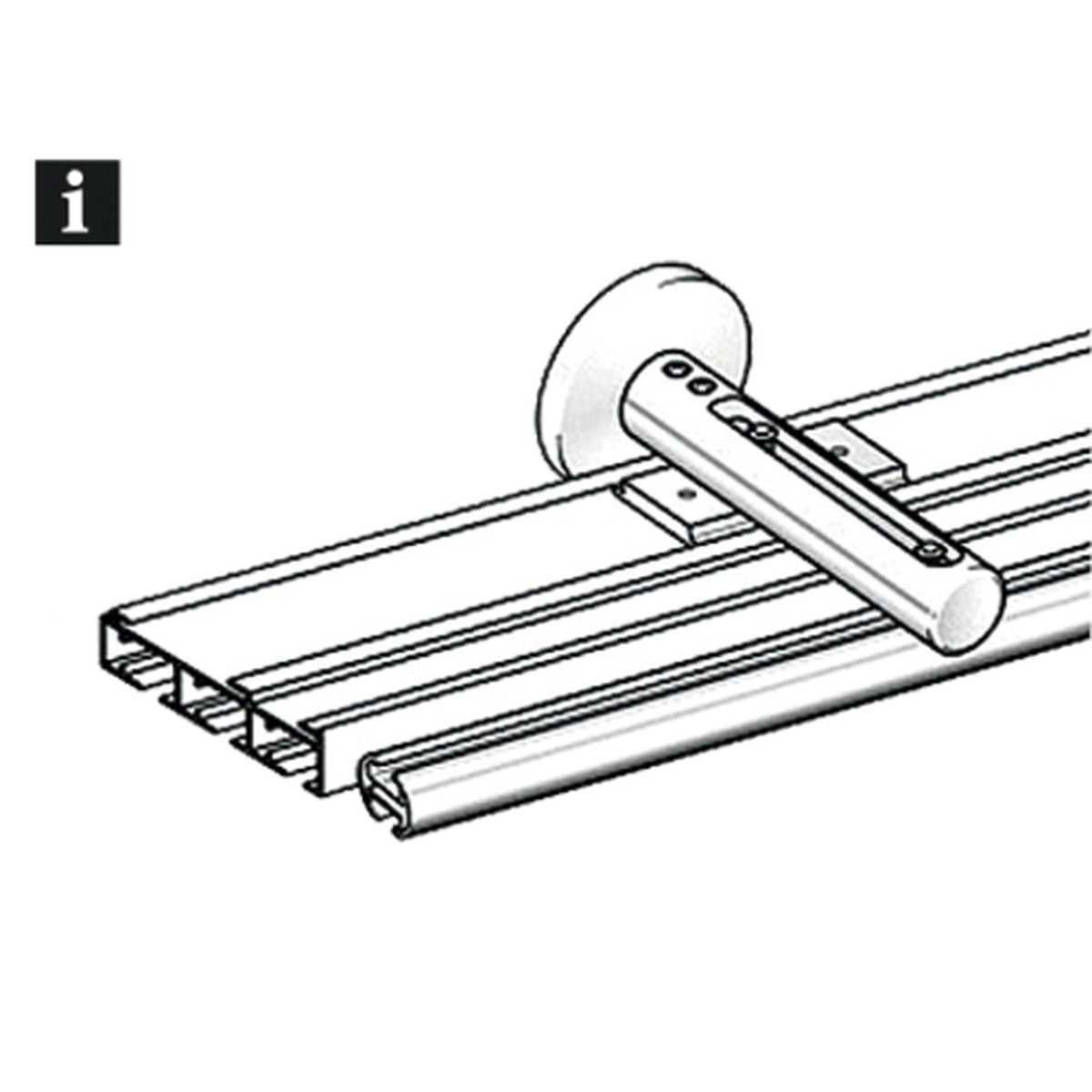 Gardinia Wandträger 3-8 cm silber Bild 2