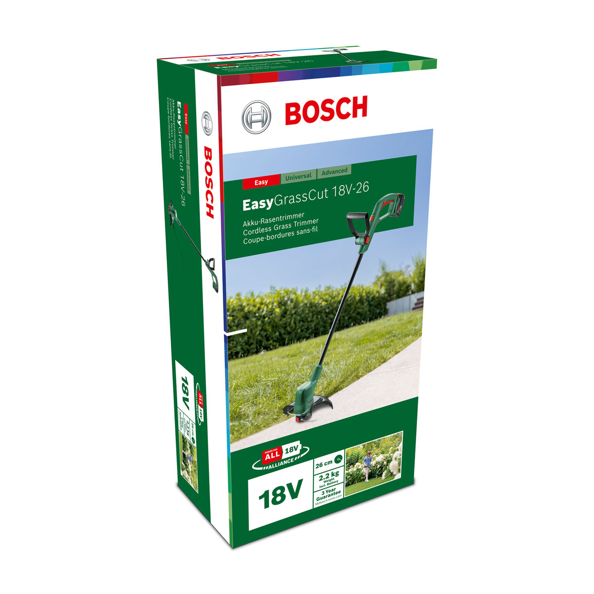 Bosch  Akku-Rasentrimmer EasyGrassCut 18V-26 inkl 1 x 2,5 AH Akku und Ladegerät Bild 3