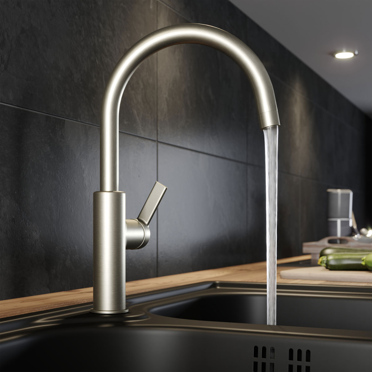 Lenz  Küchenarmatur ANELA Edelstahloptik Bild 2