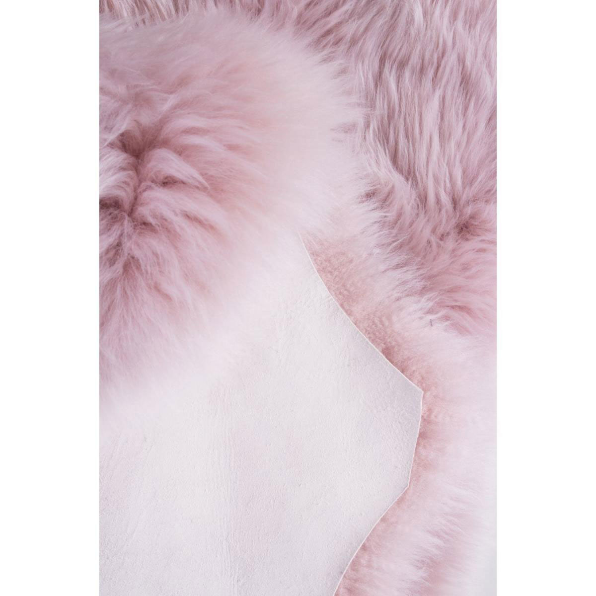 Teppich Schaffell ca 60 x 85 cm Rosa Bild 3