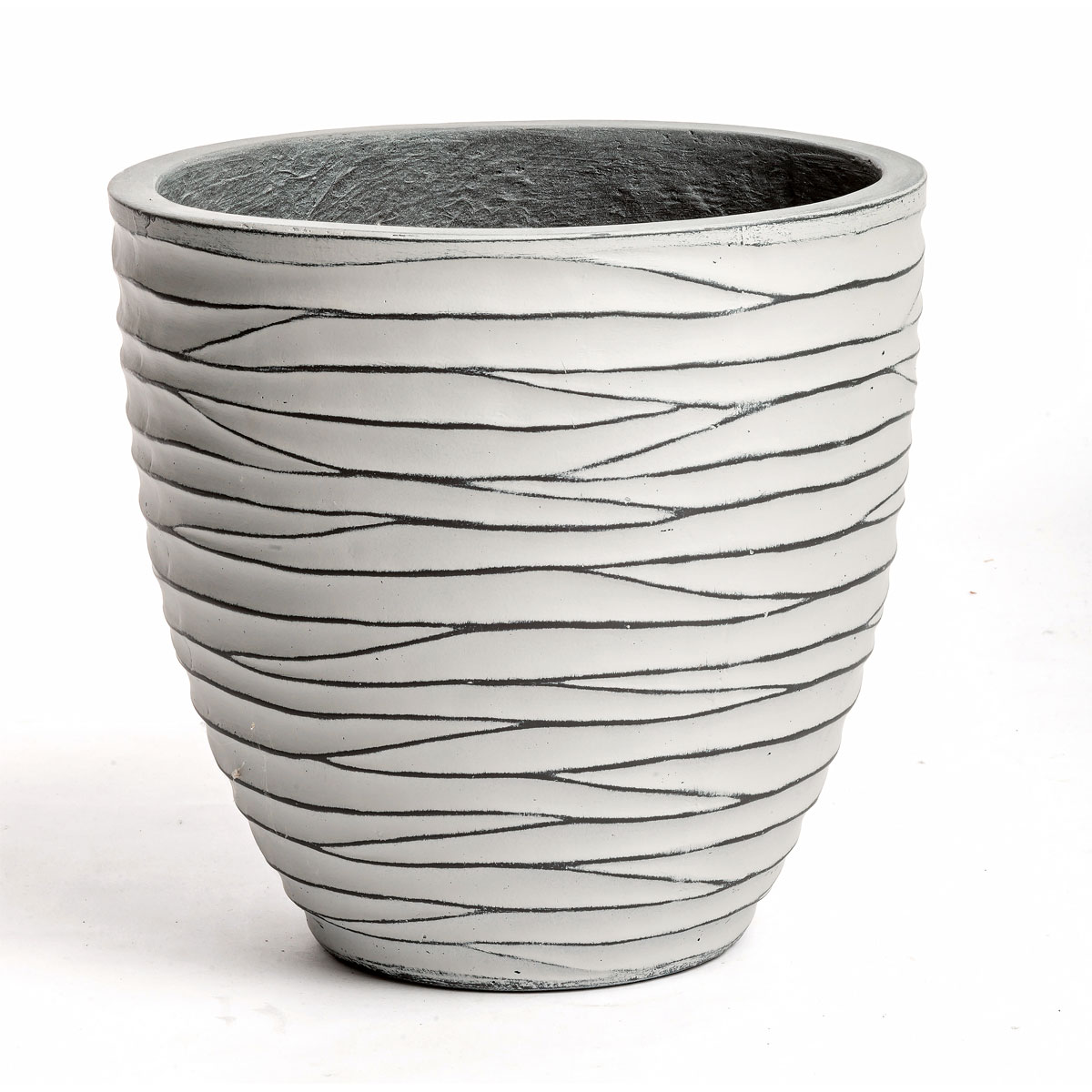 Haveson Pflanztopf Big Groove Durchmesser 51 x 49 cm Light cement Bild 1