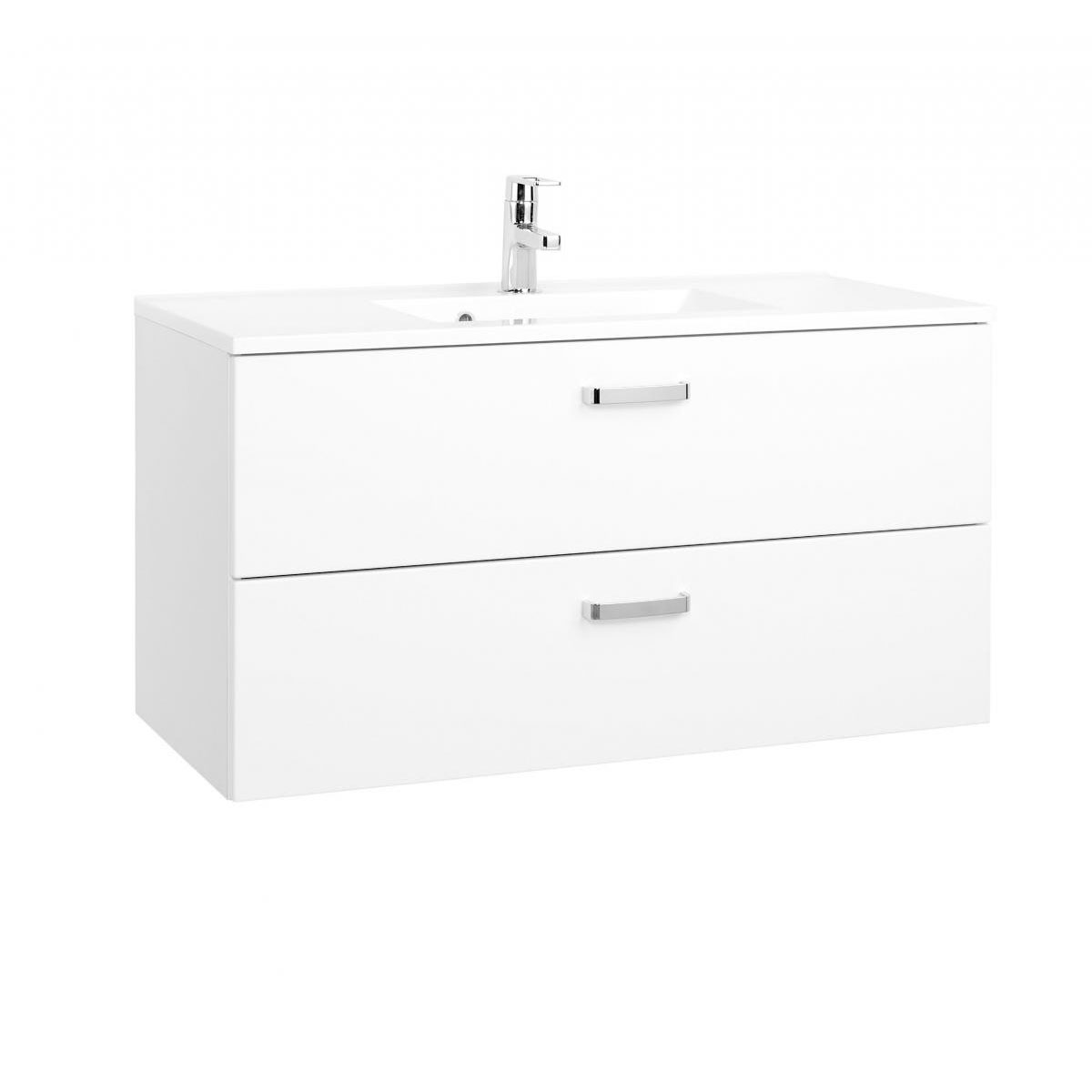 HELD Waschtisch 100 weiß Hochglanz 2 Ausz&uumlge