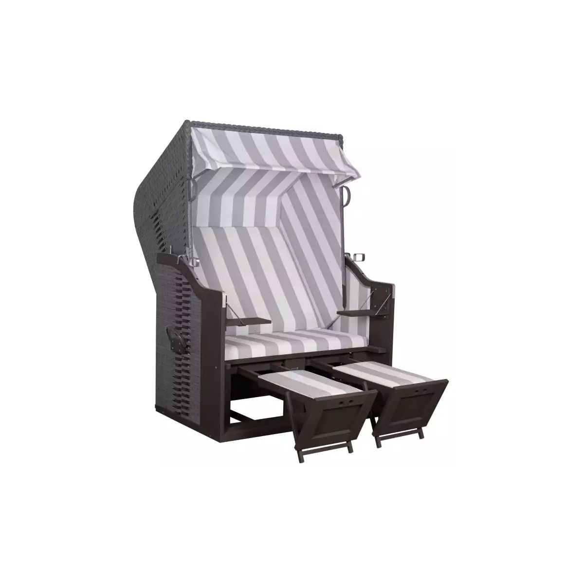 deVries Profi-Strandkorb Fehmarn Ostsee grey