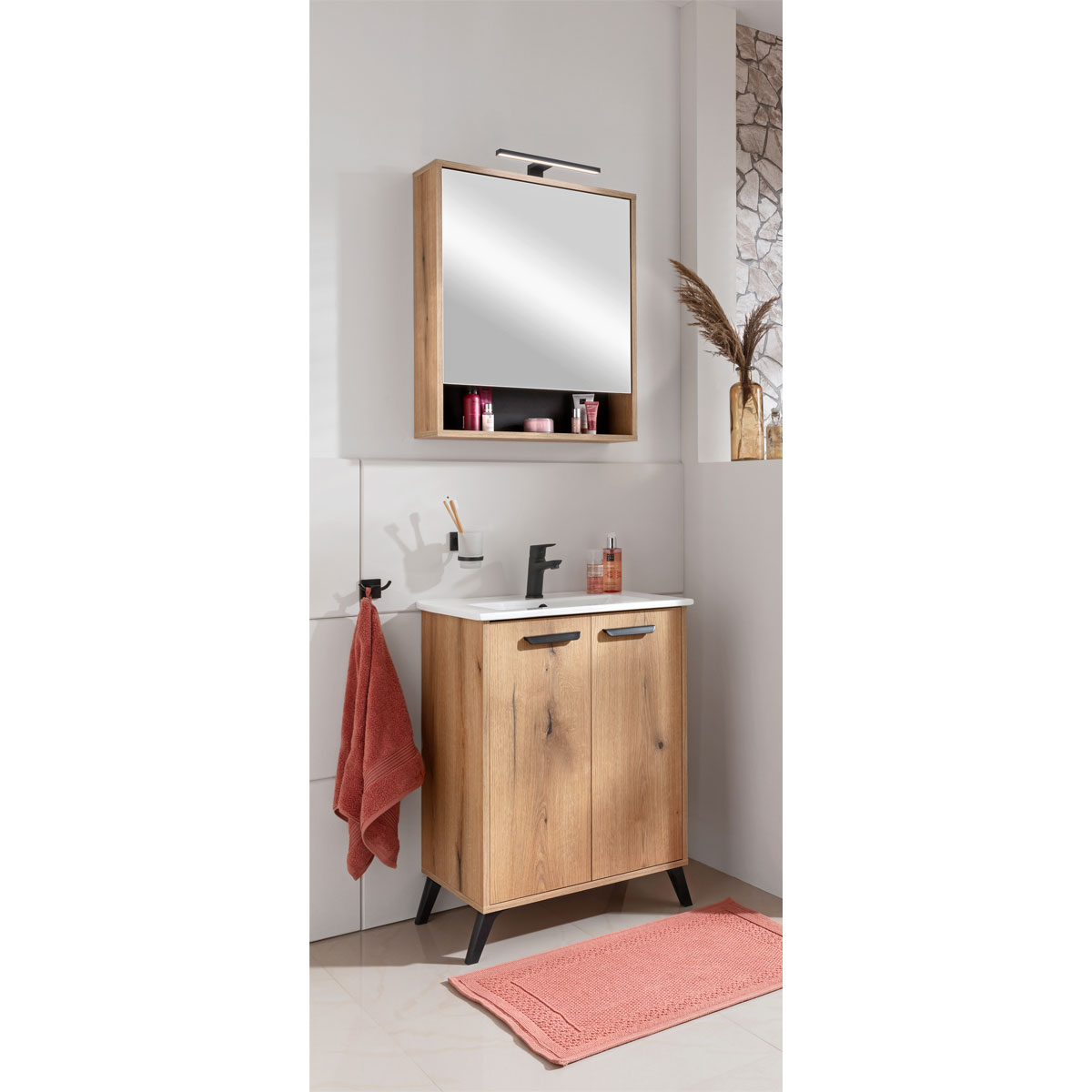 Badmöbel-Set Nova Eiche Bild 1