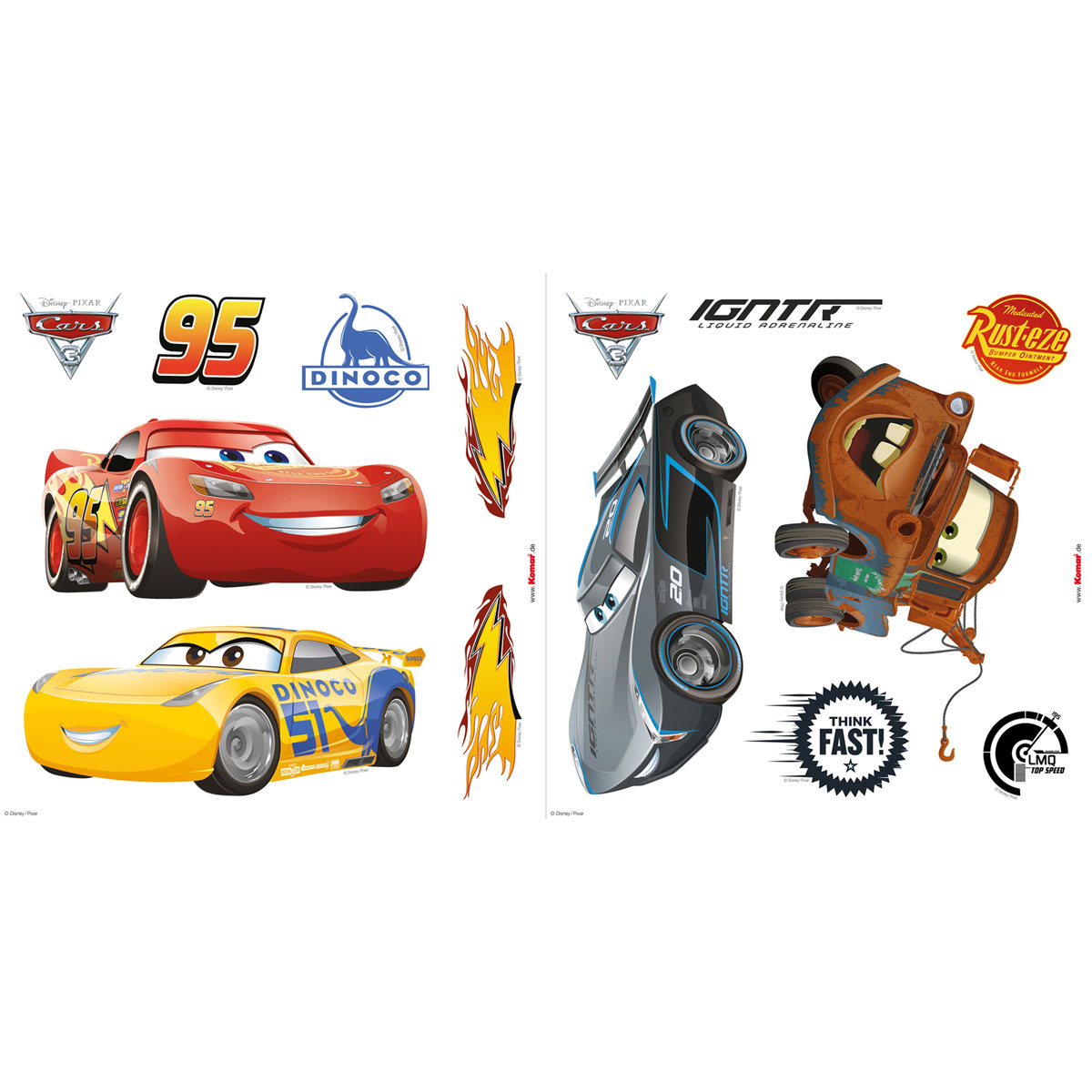 Komar  Fenstersticker Disney Window Cars3 31x31 cm Bild 2