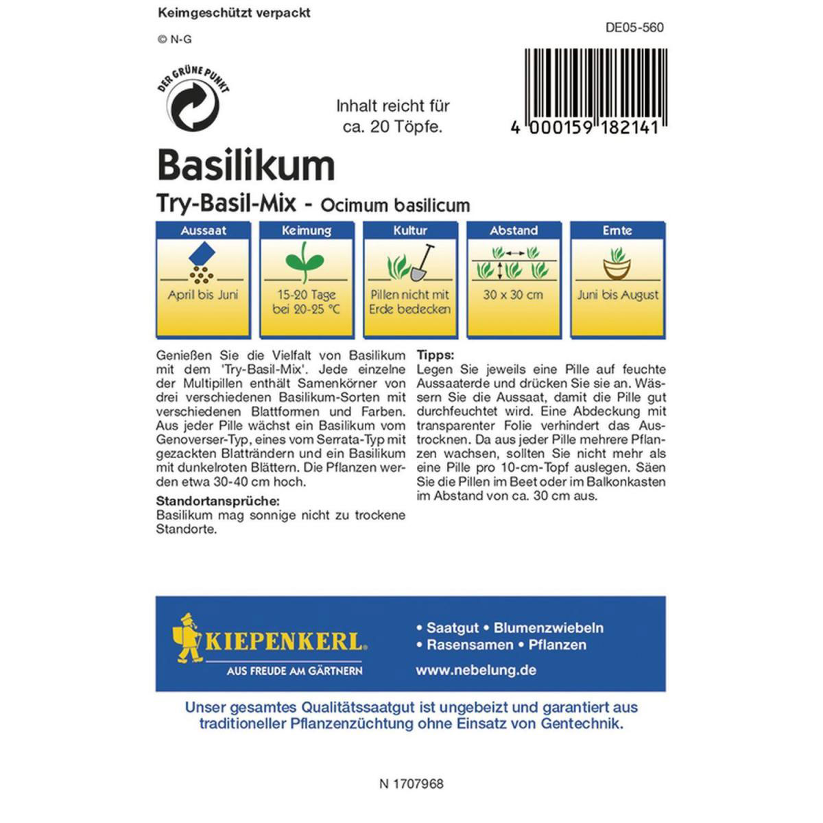 Kiepenkerl Basilikum Simply Herbs Try-Basil-Mix Bild 2