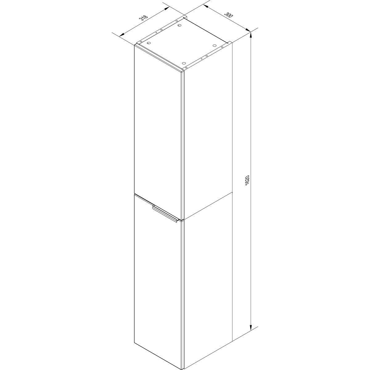 Fackelmann  Hochschrank LUNA 300 x 1620 x 318 mm anthrazit Bild 9