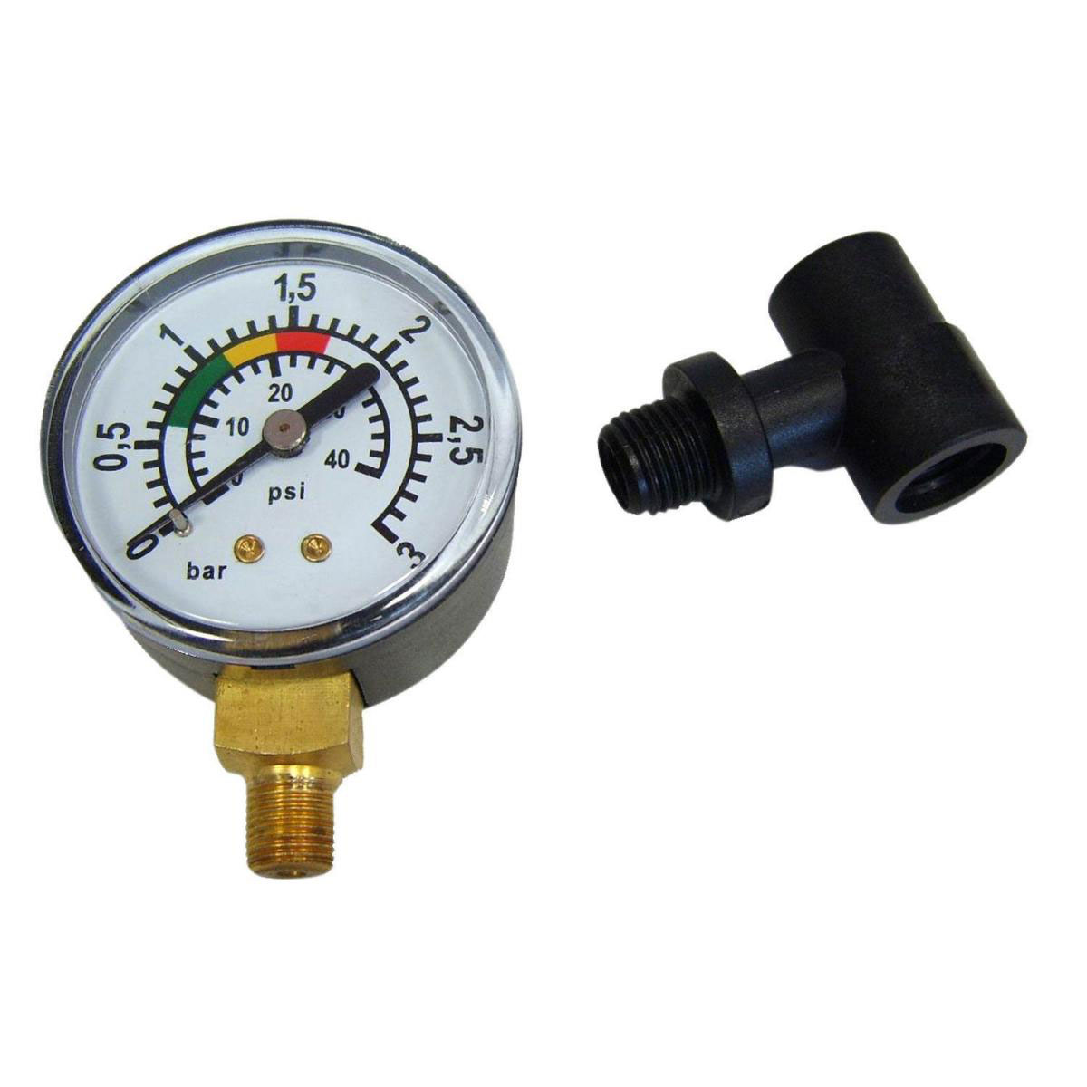 Manometer R 1/8" inkl T-Stück