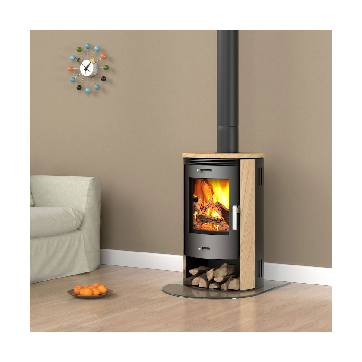 ACCENTE Kaminofen Nyborg 3.0 Sandstein Bild 3