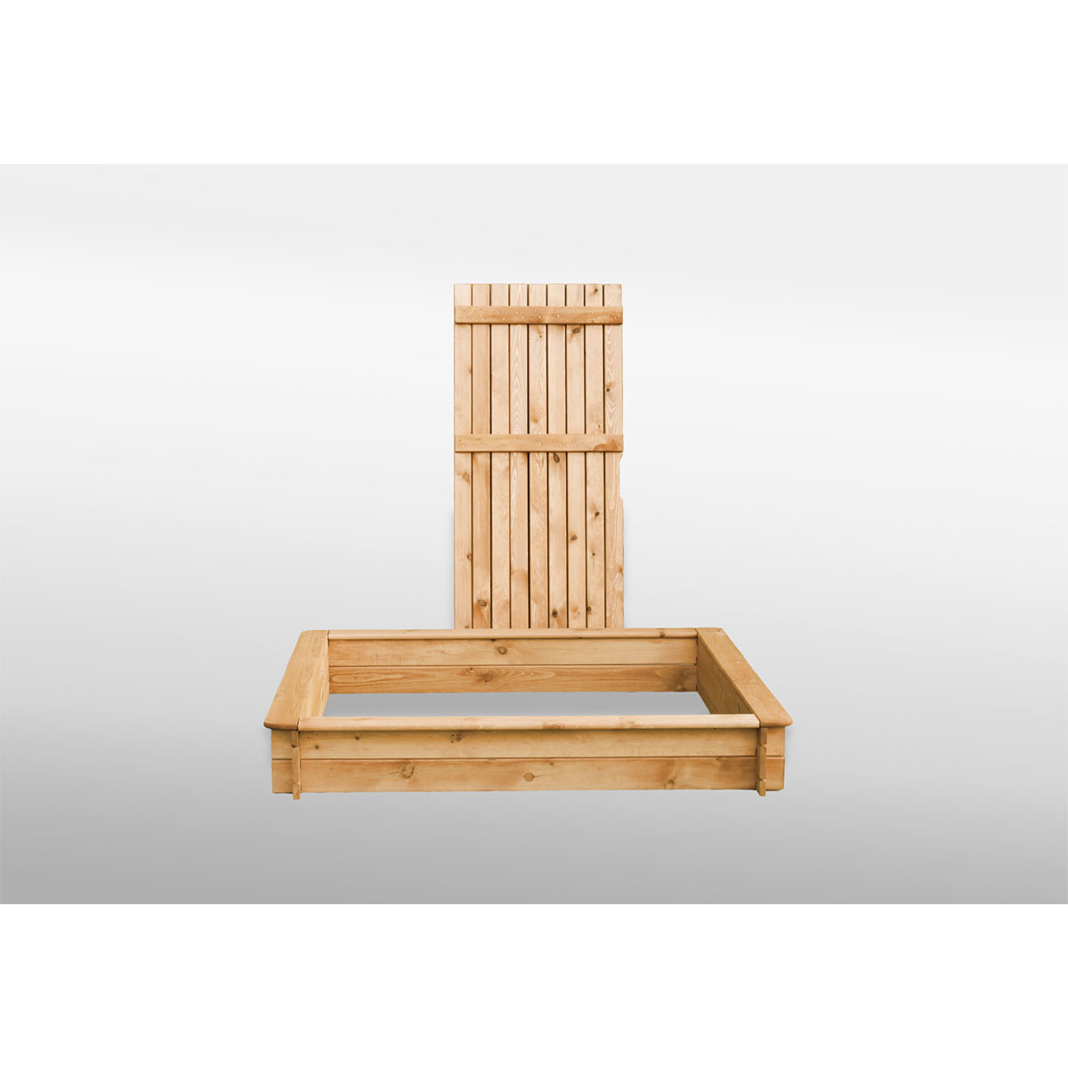 Promadino Sandkasten Tessa 100 x 100 cm mit Vollabdeckung