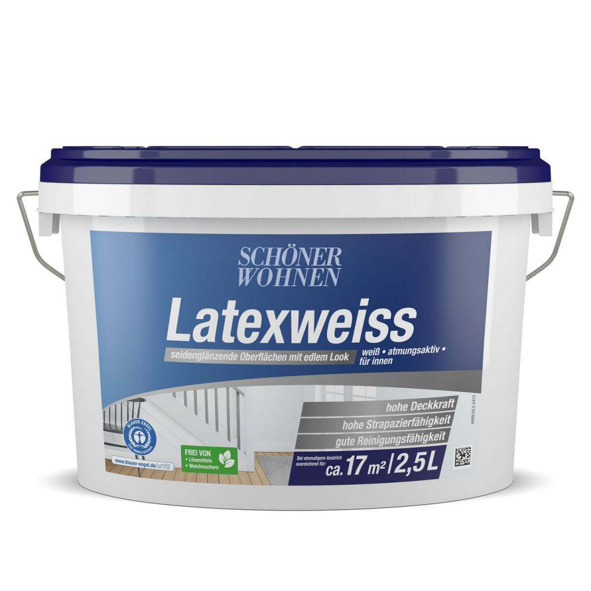 Schöner Wohnen Farbe Latexweiß Seidenglänzend 2,5 L