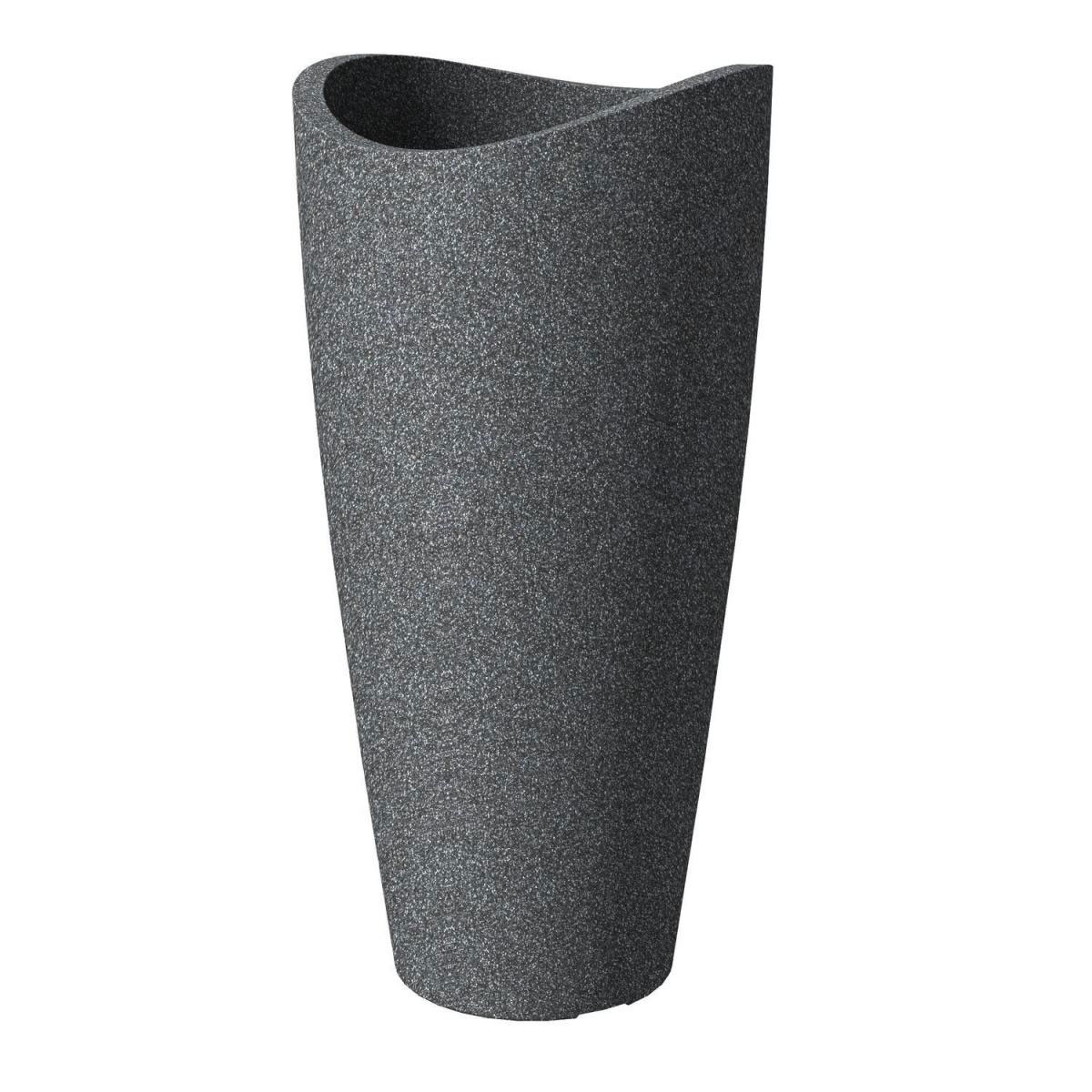 Scheurich Pflanzkübel Wave Globe High schwarz-granit 40 x 80 cm Bild 1