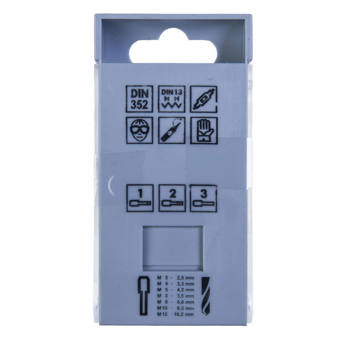 Krone Gewindebohrer-Satz HSS M10 3-teilig Bild 3