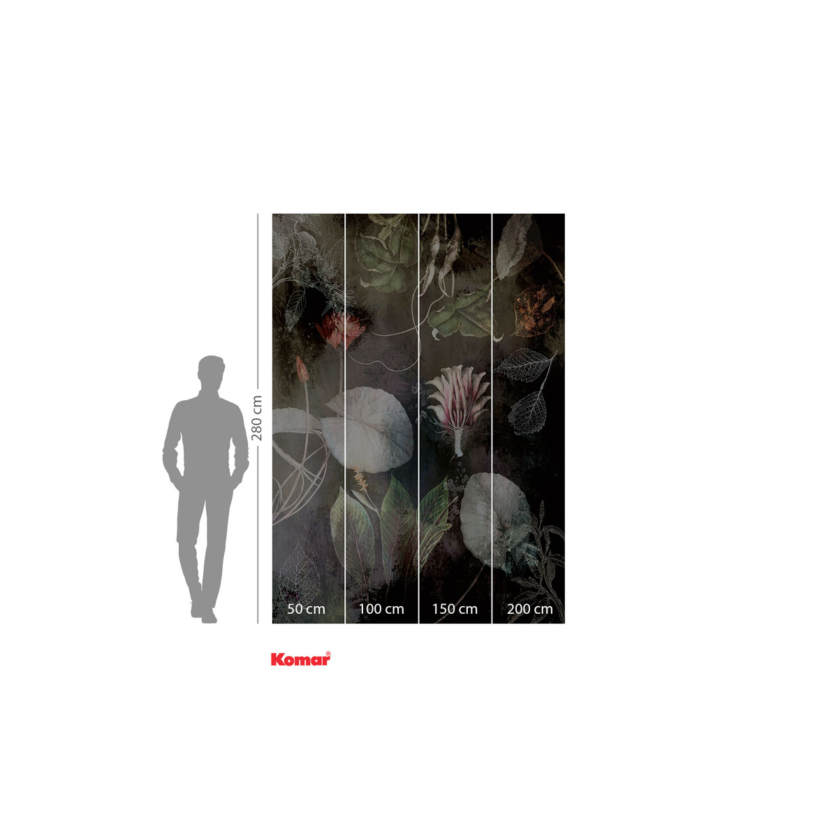 Komar  Vlies Fototapete Night Flowers 200x280 cm Bild 3