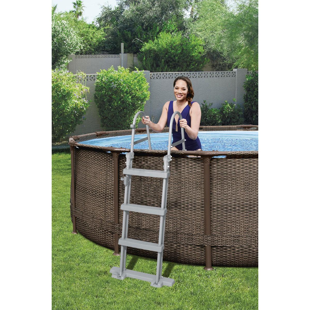 Bestway Frame Pool Komplett-Set mit Filterpumpe und Sicherheitsleit Bild 17