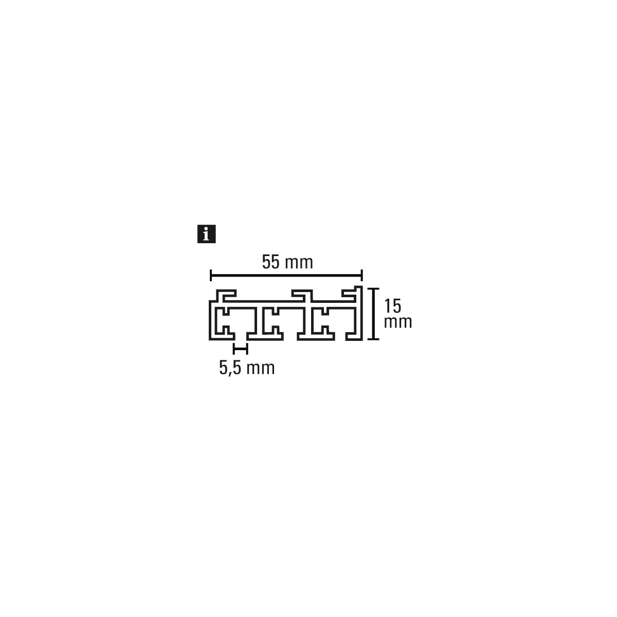 Gardinia Flächenvorhangschiene Atlanta 3-läufig silber Bild 2