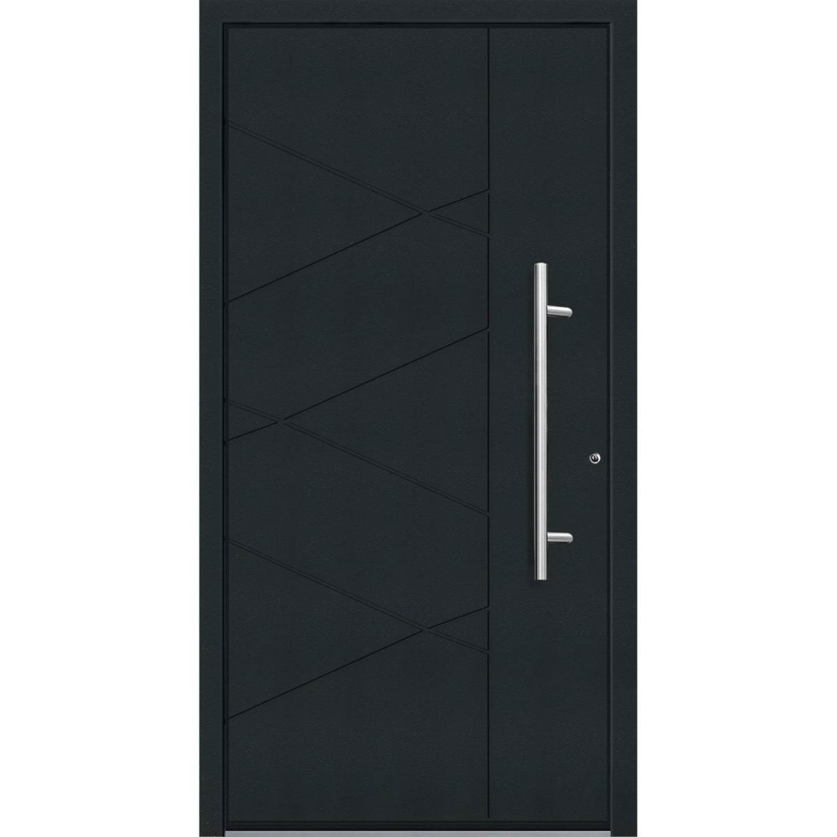 Aluminium Sicherheits-Haustür Foggia Superior 60 mm anthrazit 100 x 210 cm Anschlag rechts inkl Griffset Bild 1