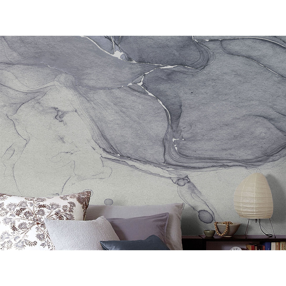 Komar  Vlies Fototapete Ink Blue Fluid 300x280 cm Bild 9