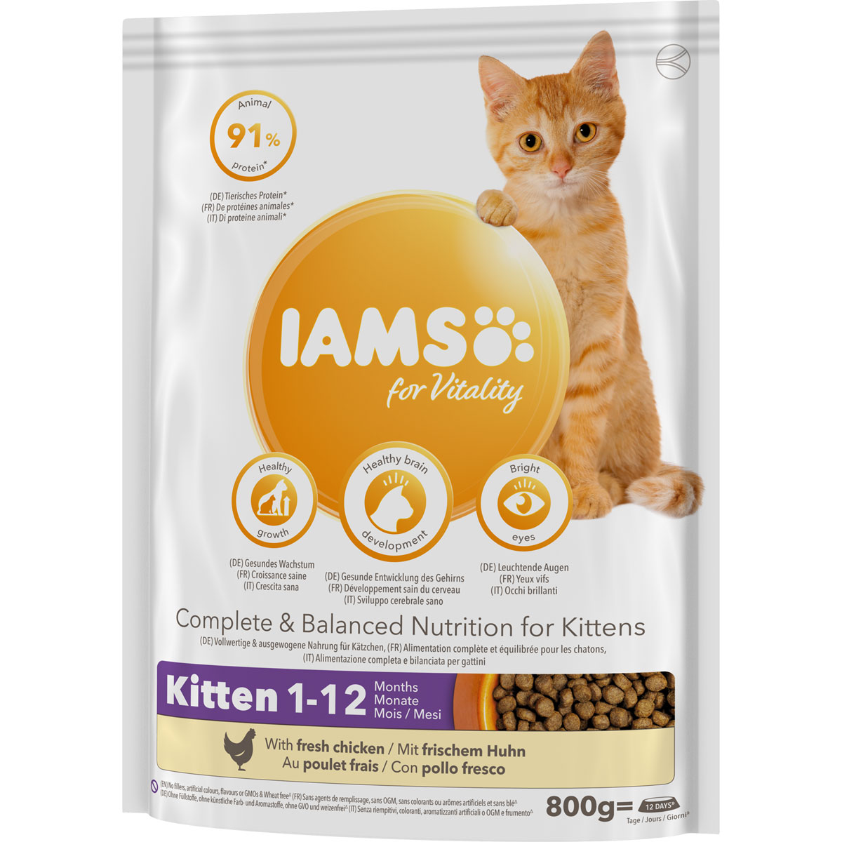 IAMS Trockenfutter Vital Kätzchen Huhn 800 g