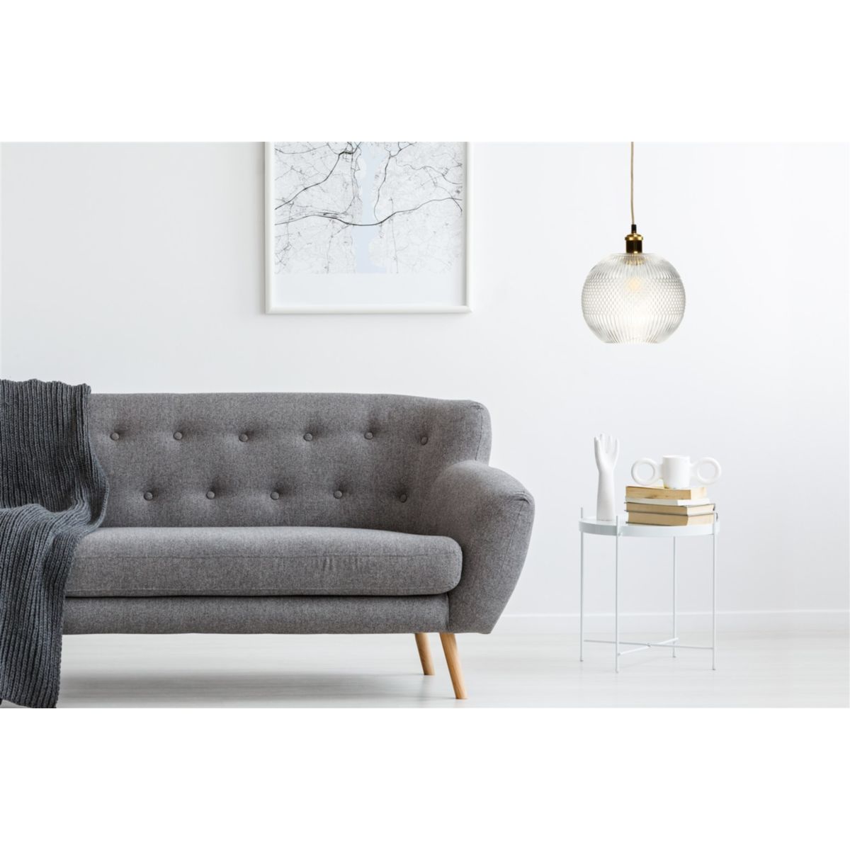 Hängelampe Neptun klar grau Bild 5