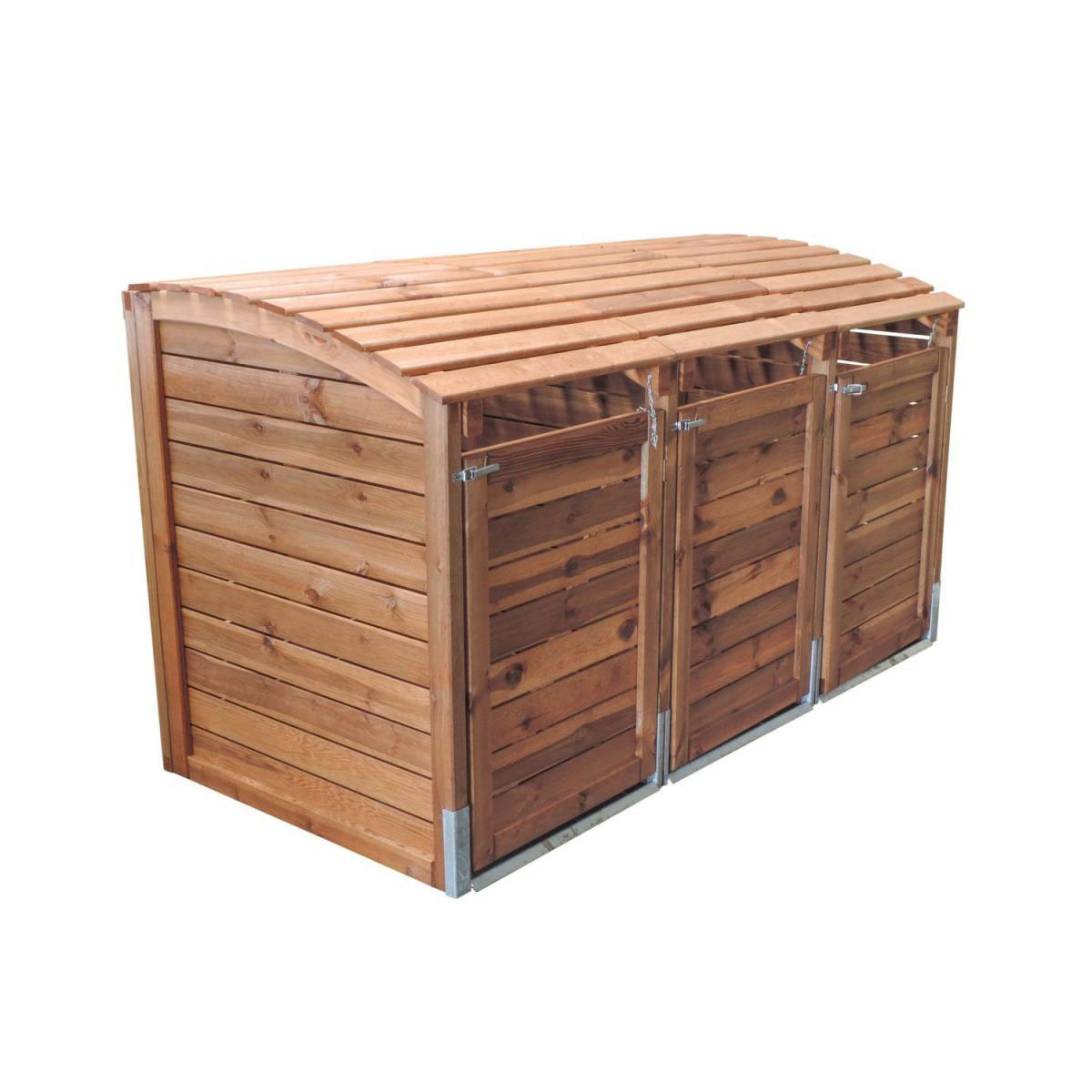 Mülltonnen-Box dreifach 225 x 122 x 104