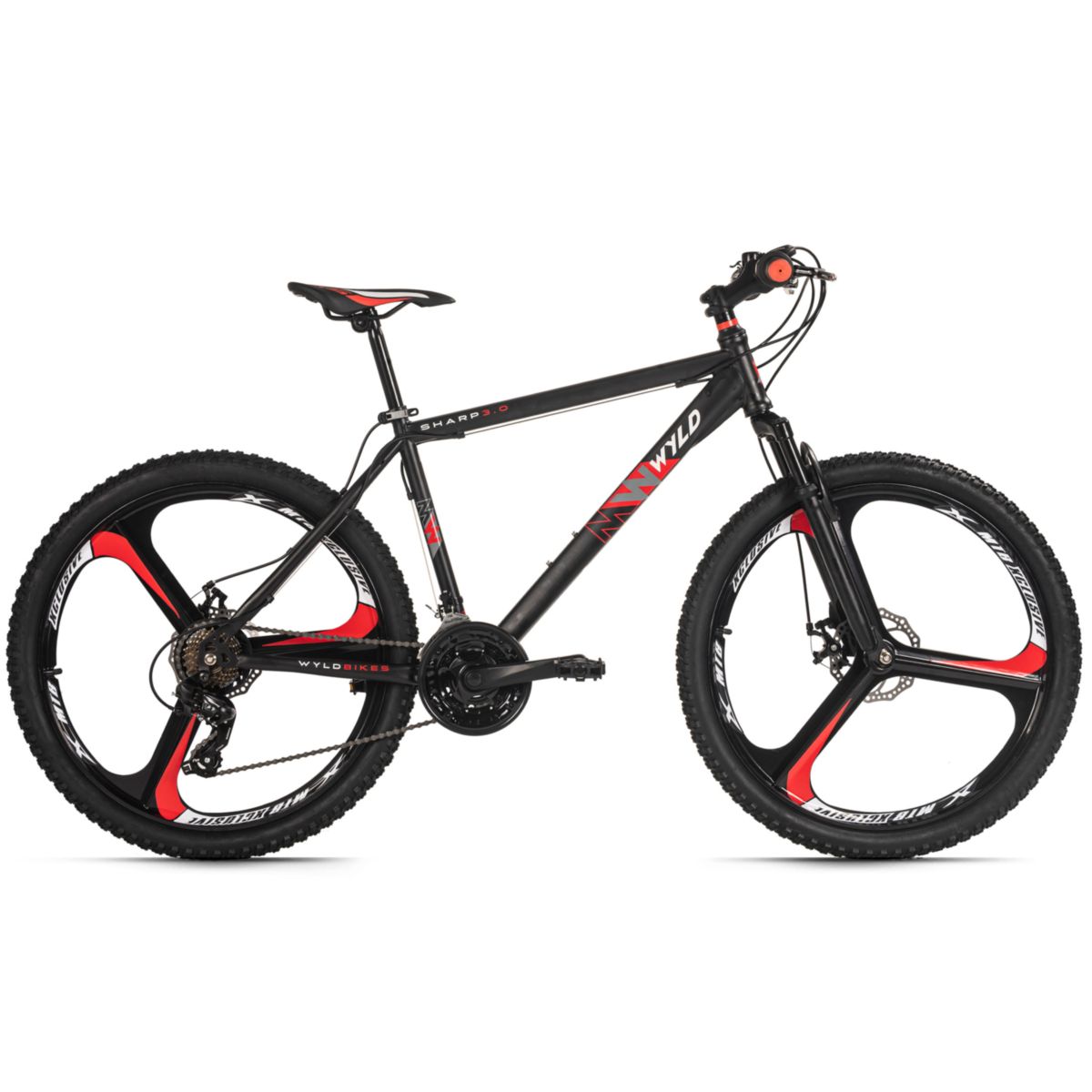 WYLD Mountainbike Hardtail 26'' Sharp 3.0 Schwarz-Grün 21 Gänge RH 46 cm
