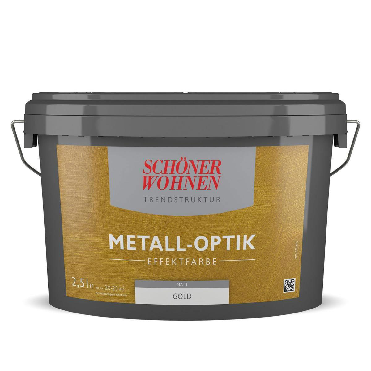 Schöner Wohnen Farbe Metall-Optik Effektfarbe Gold Matt 2,5 L