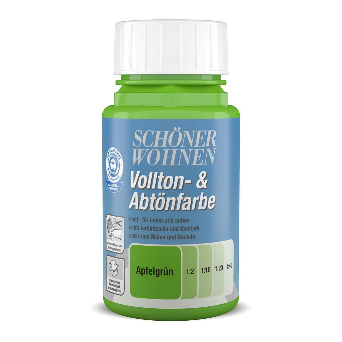 Schöner Wohnen Farbe Voll-und Abtönfarbe Apfelgrün 0,125 L