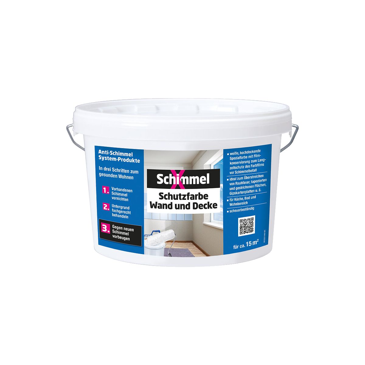 SchimmelX Schutzfarbe Wand und Decke  2,5L