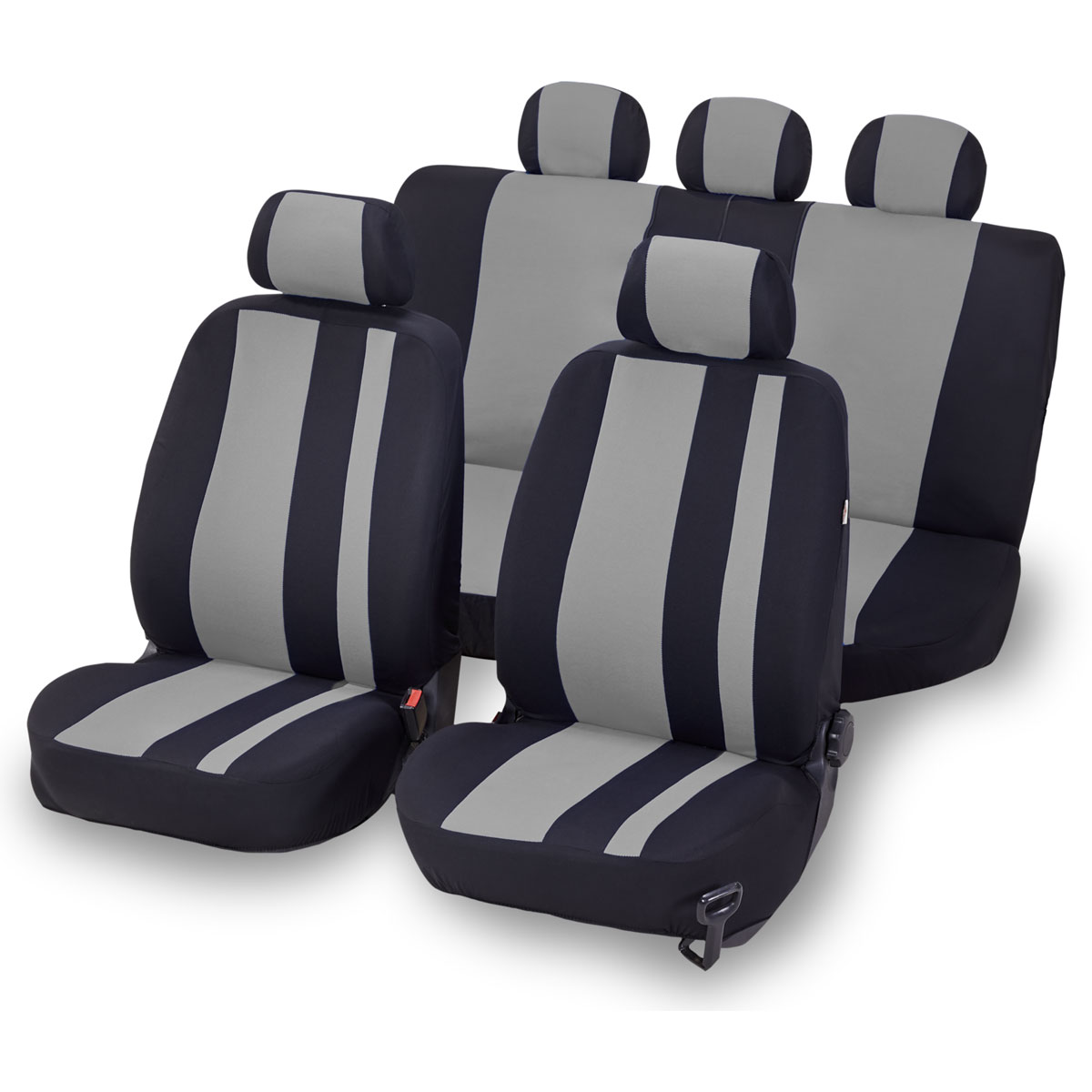 Cartrend  Sitzbezug Set Newline grau schwarz 14-teilig
