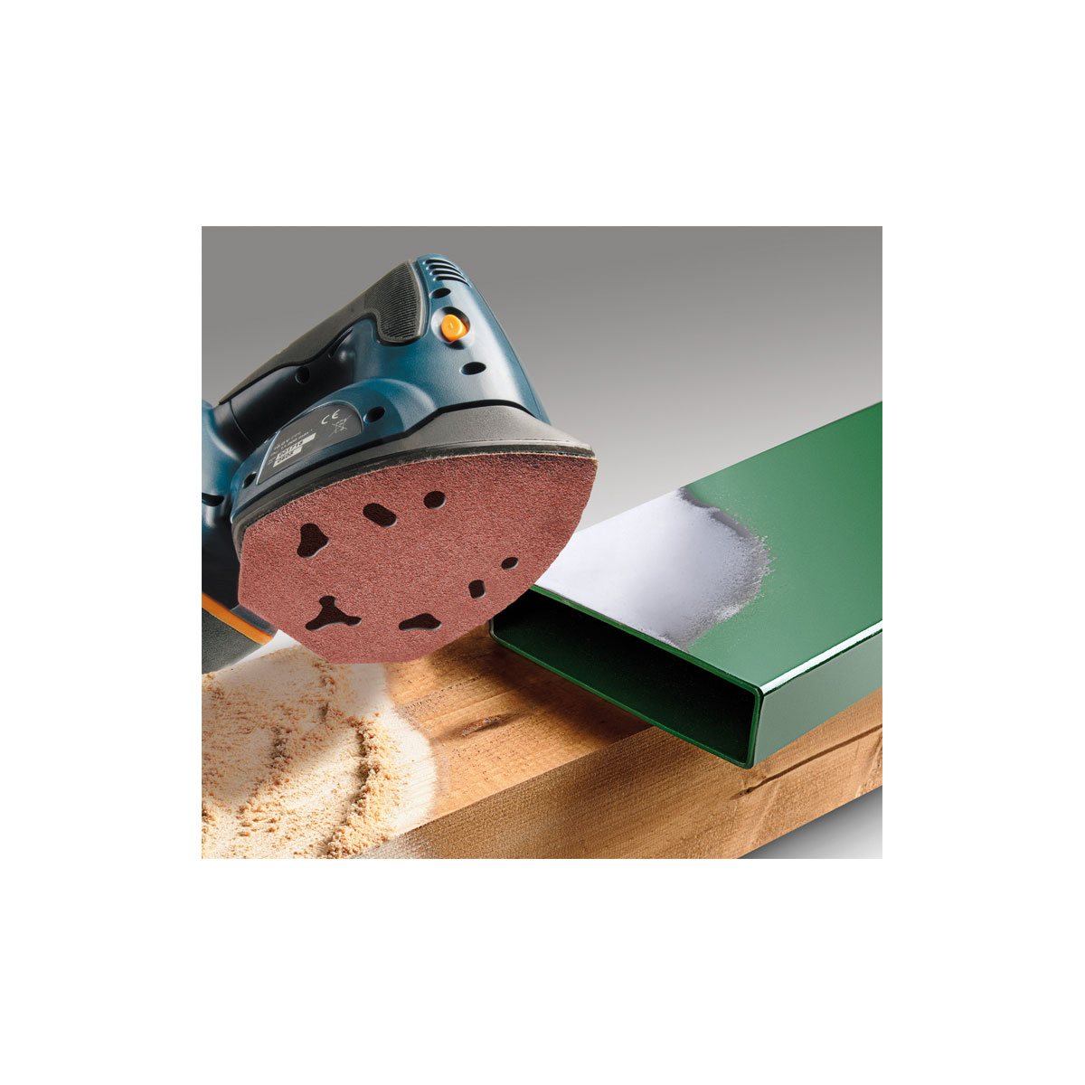 kwb  Schleifdreiecke Quick Stick Holz und Metall 100 x 140 mm K180 Bild 3