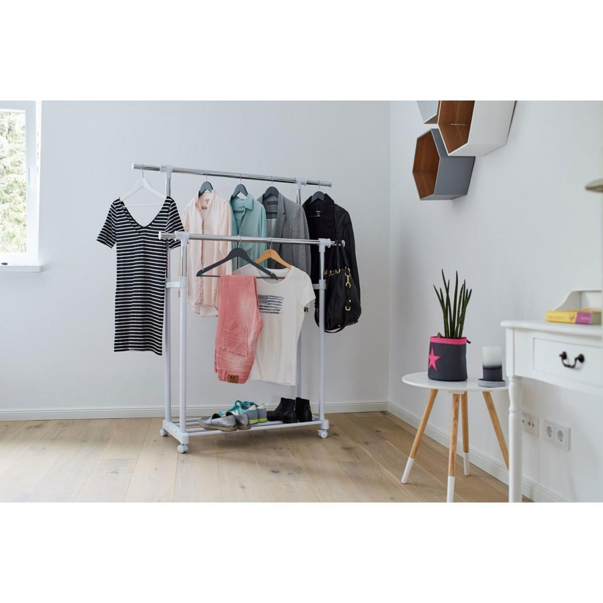 Roll-Kleiderständer XXL 90-134 x 44 x 95-169 cm Bild 6