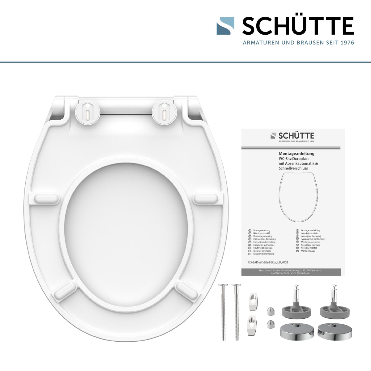 Schütte Duroplast WC-Sitz SLIM WHITE mit Absenkautomatik und Schnellverschluss Bild 9