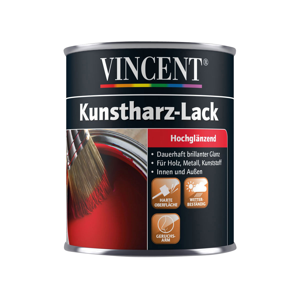 Vincent Kunstharzlack anthrazit hochglänzend 375 ml