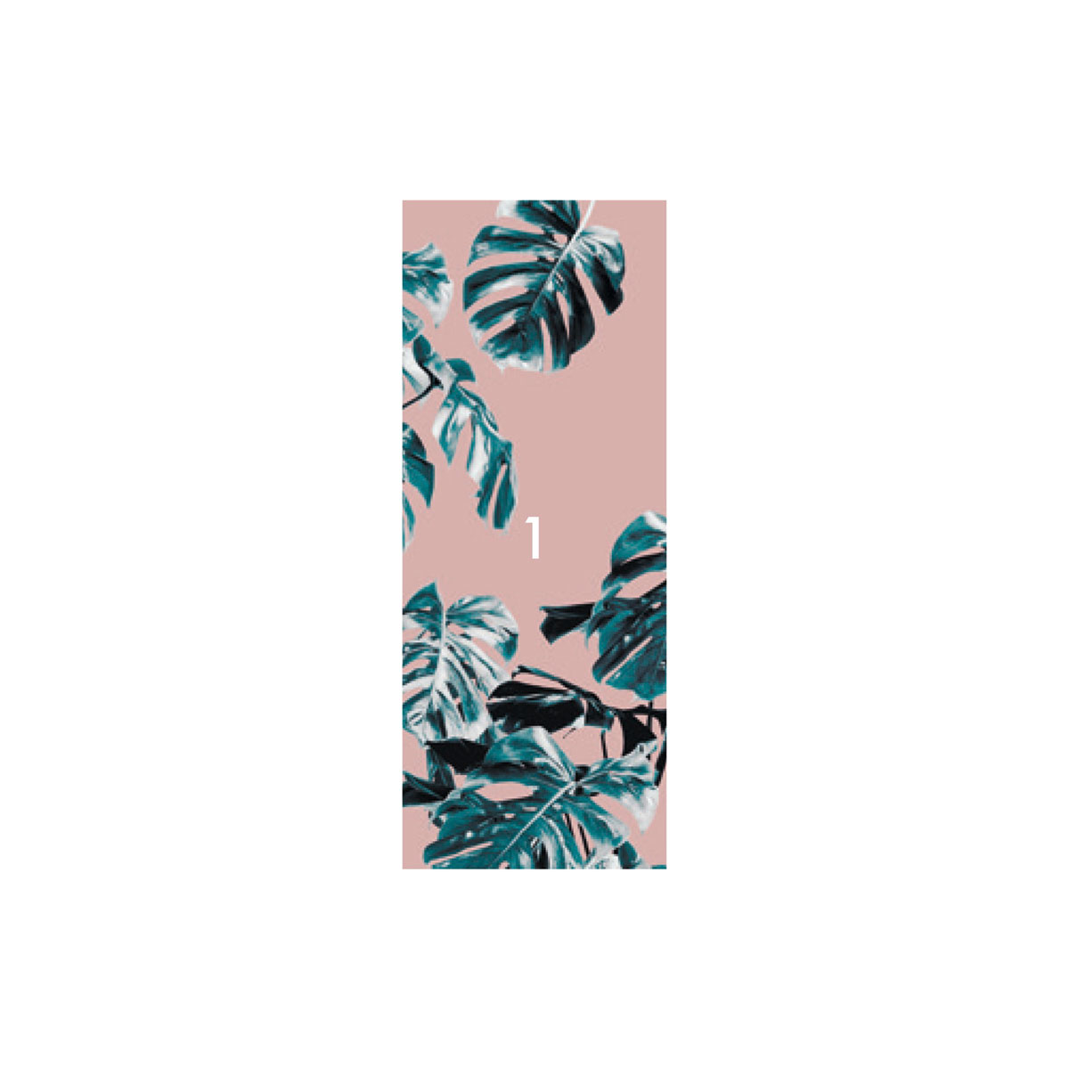 Komar  Vlies Fototapete Monstera Rosé Panel 100x250 cm Bild 3