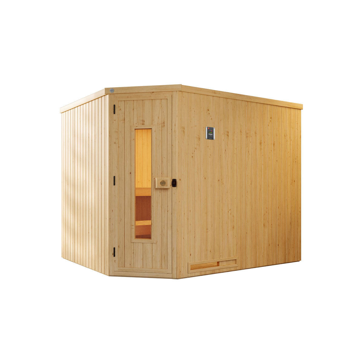 Weka  Elementsauna Varberg Größe 3 Sparset 7,5 kW OS Glastuer und Fenster Bild 1