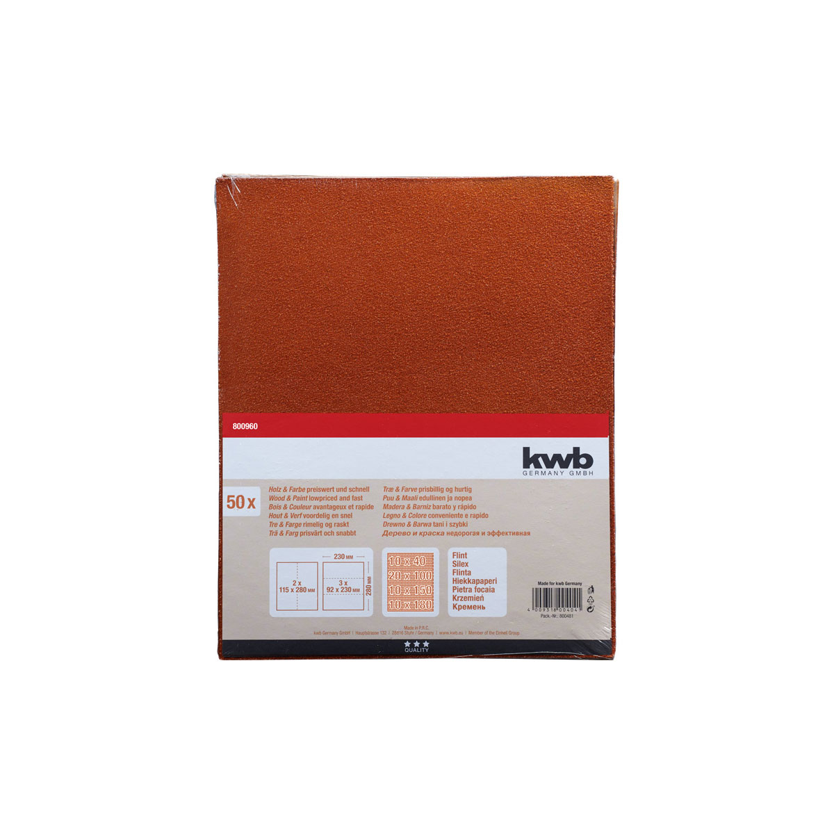 kwb  Schleifpapier Holz und Farbe Flint Bild 2