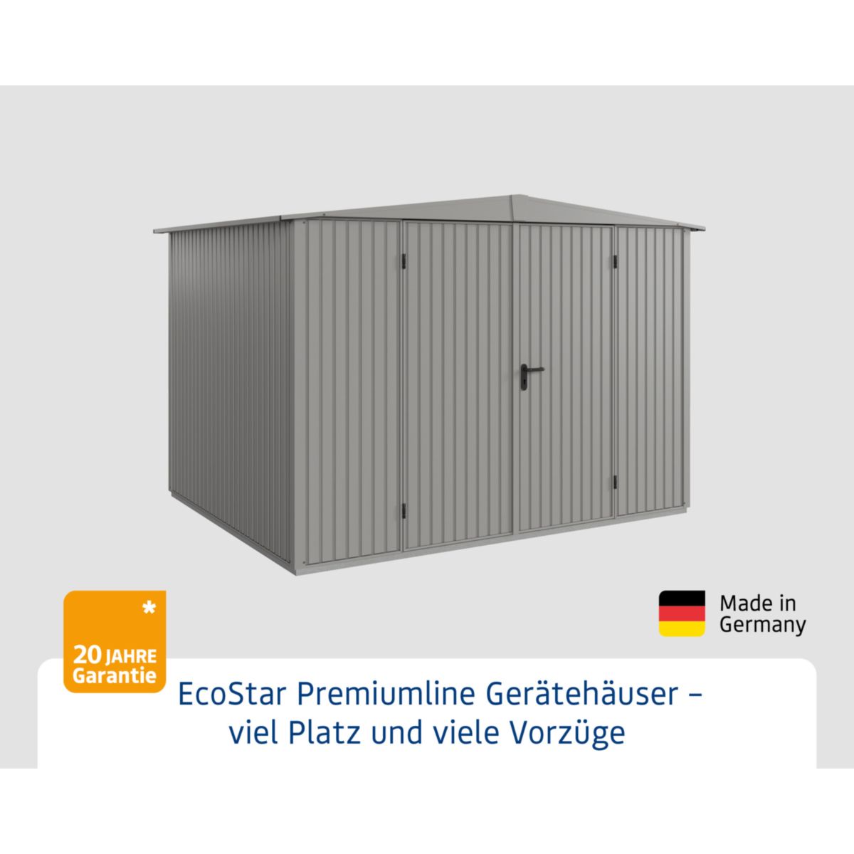 EcoStar  Gerätehaus Trend-STyp 3RAL9007 2 flg Bild 2