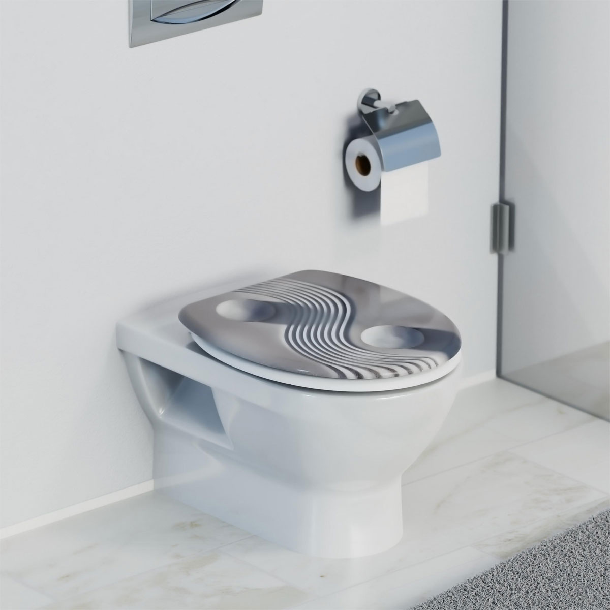 Schütte Duroplast WC-Sitz YING und YANG mit Absenkautomatik Bild 9