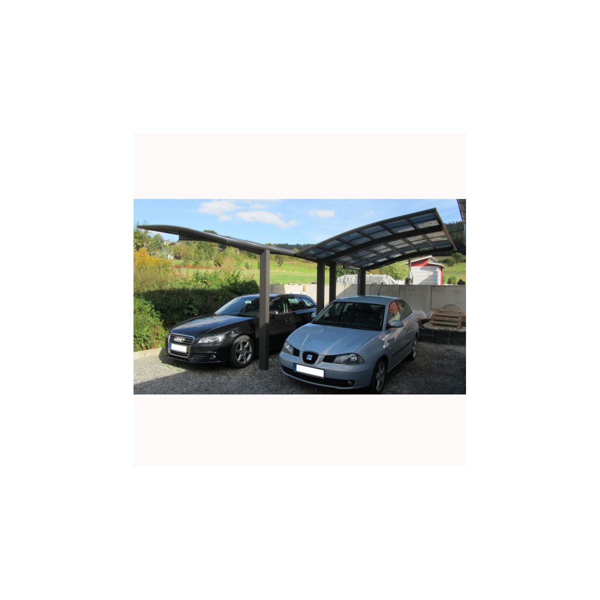 Ximax Carport Alu Portoforte 110 Y-Ausführung Mattbraun Bild 4