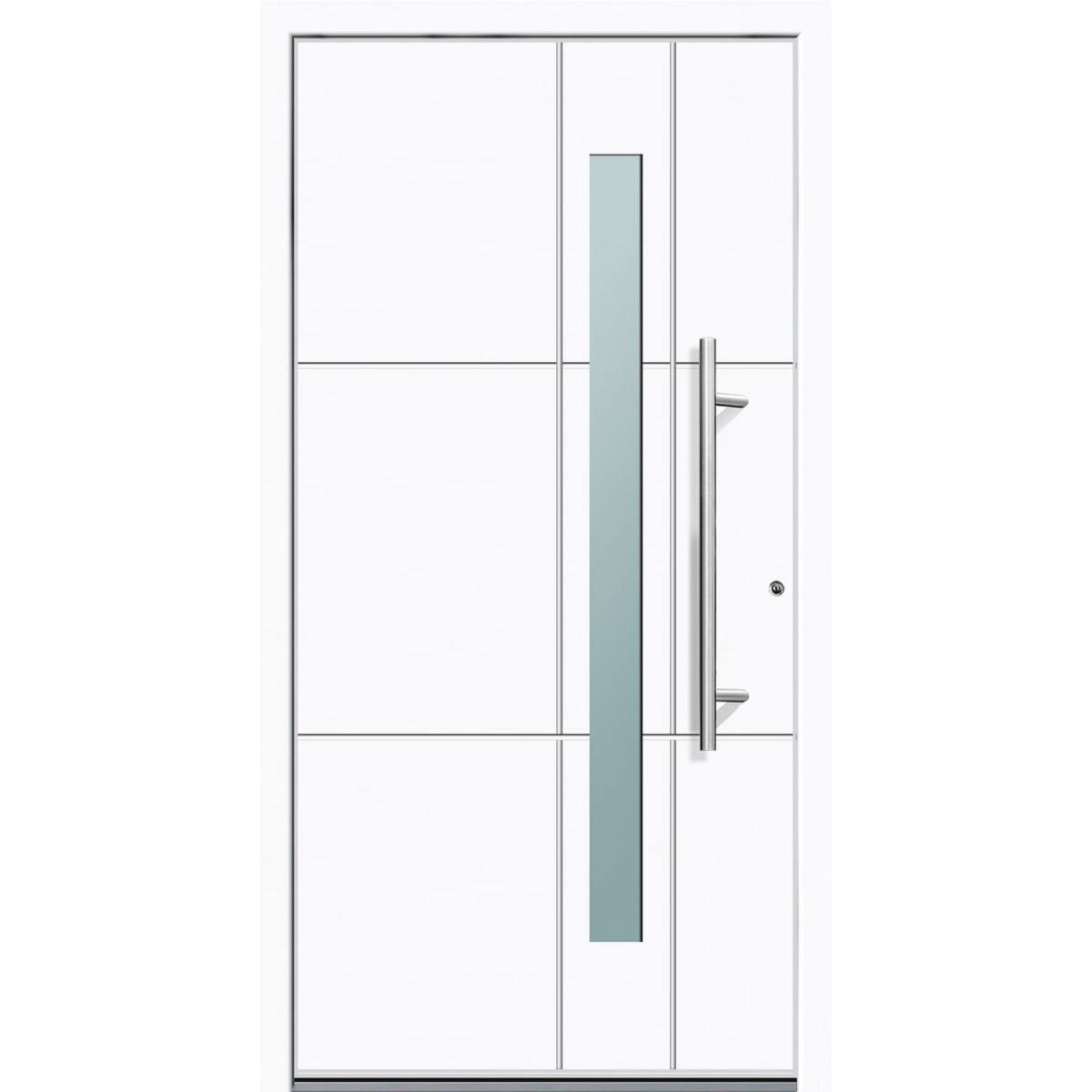 Aluminium Sicherheits-Haustür Palermo Superior 60 mm weiß 100 x 210 cm Anschlag rechts inkl Griffset Bild 1