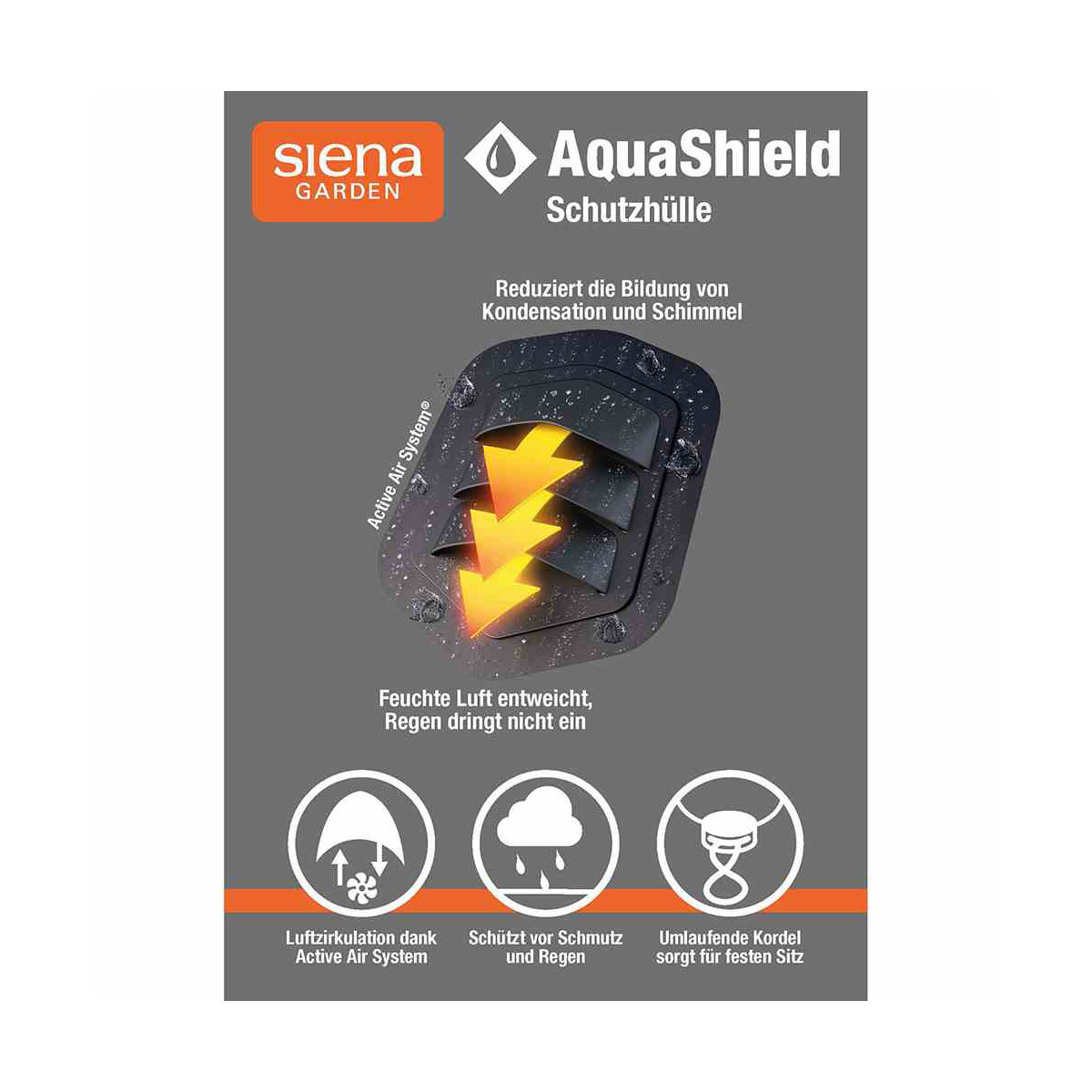 Siena Garden Schutzhülle AquaShield für Schirm 30/40 x 215 cm hellgrau Bild 3