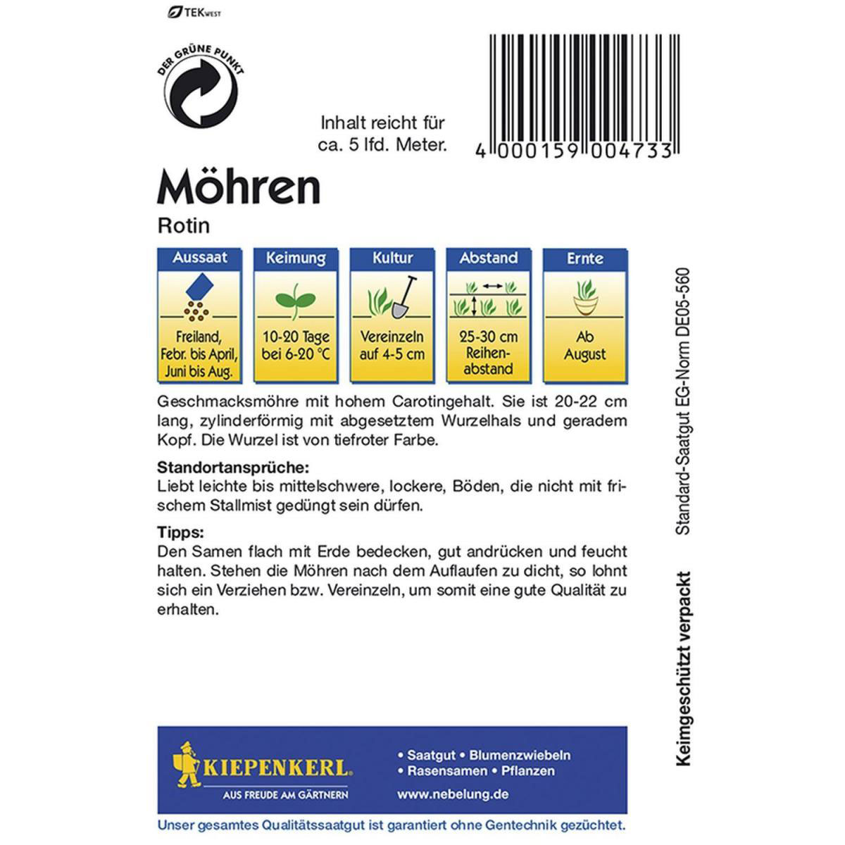 Kiepenkerl Möhren Rotin Bild 2