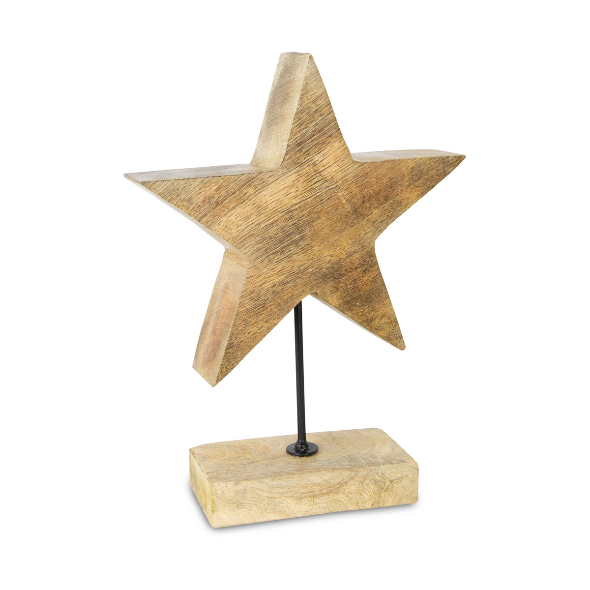 Stern zum Stellen natur Metall/Holz 27,5 x 20 x 5 cm Bild 1