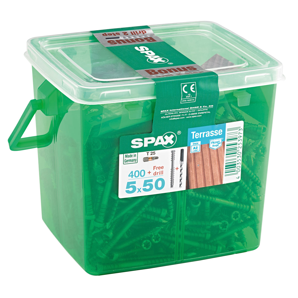 Spax Terrassenschrauben-Set Zylinderkopf 5 x 50 mm 400-teilig Bild 2