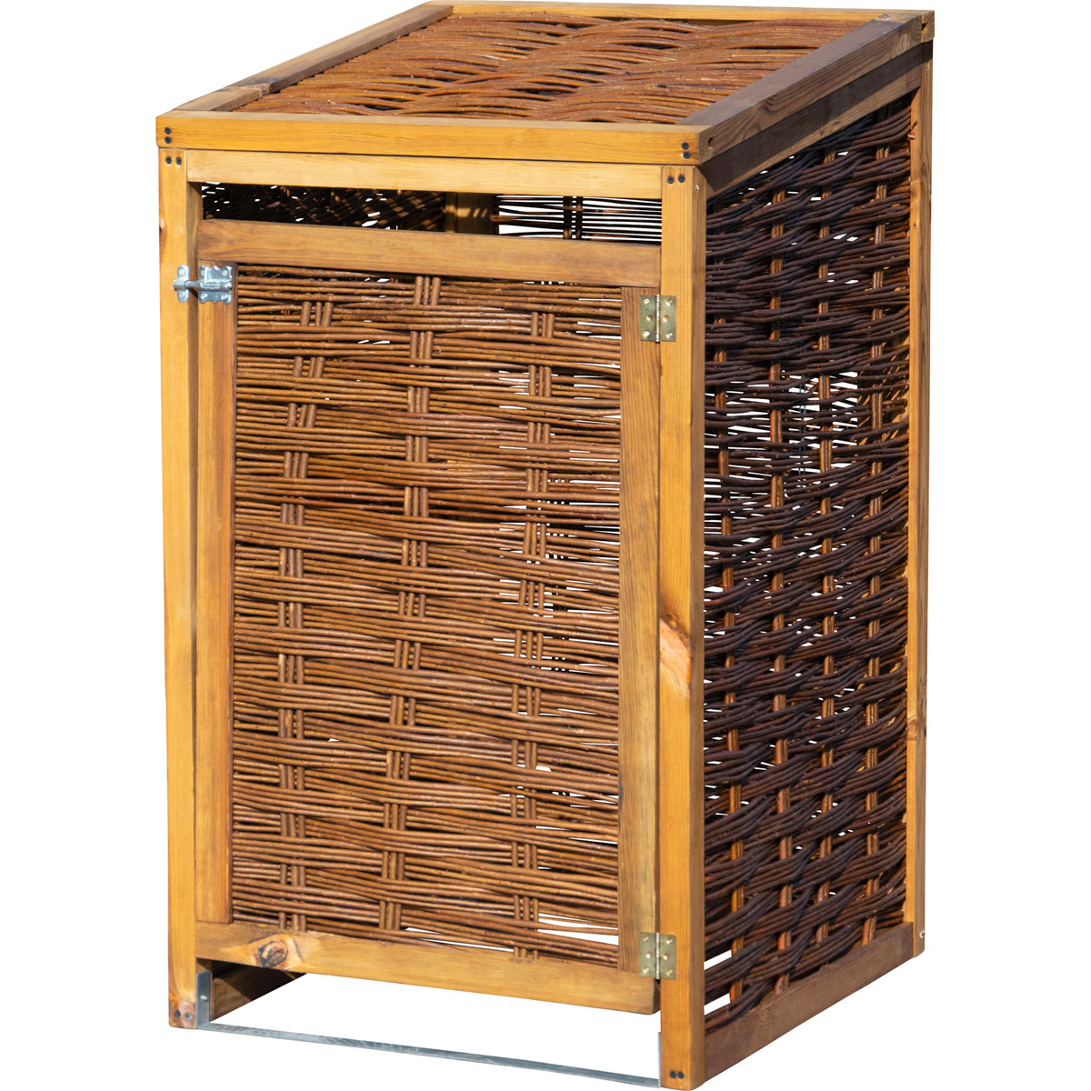 dobar Holz-Mülltonnenbox 60 x 80 x 115 cm braun