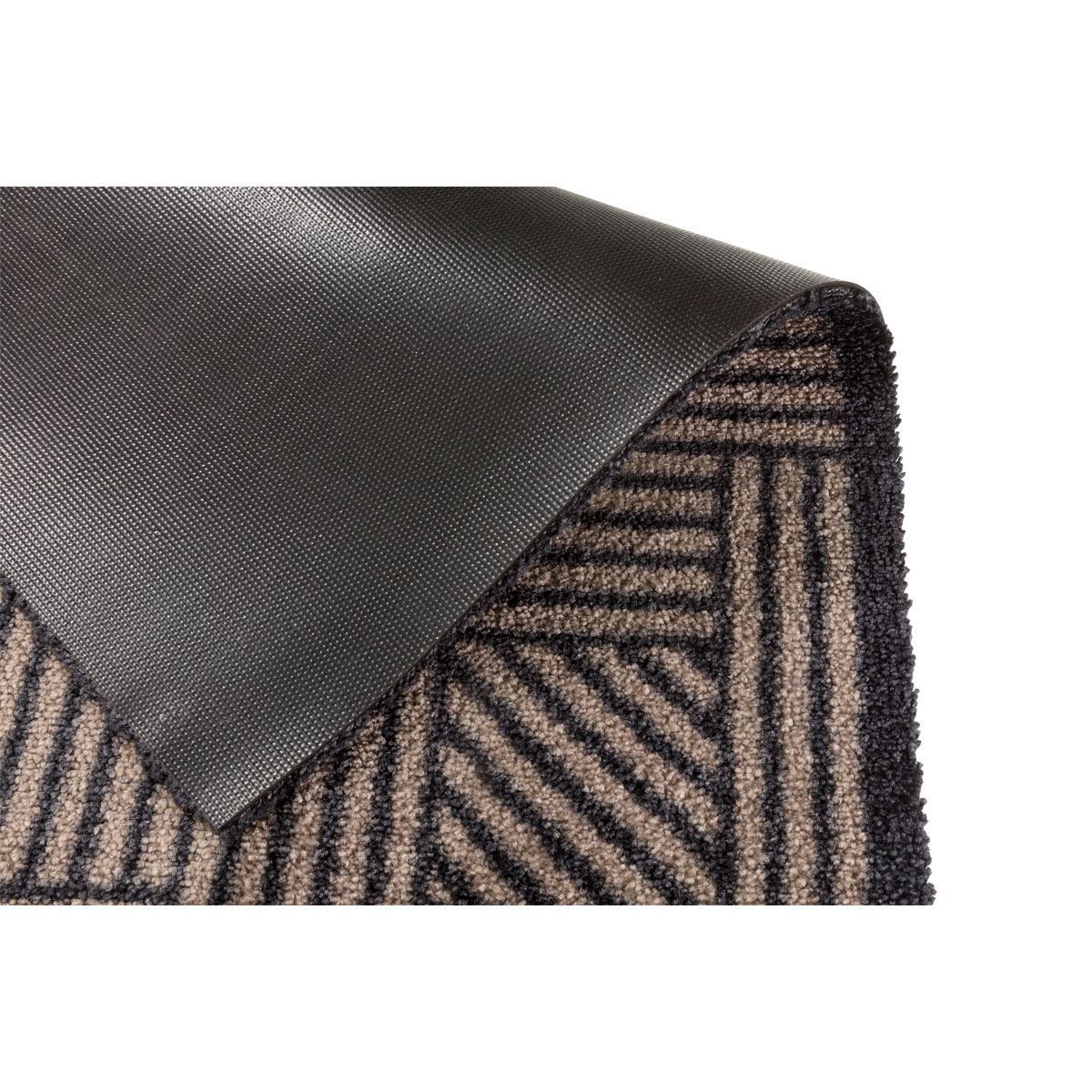 Schöner Wohnen  Schmutzfangmatte „Manhattan“, Streifen-Gitter/beige-anthrazit, 50x70 cm Bild 2