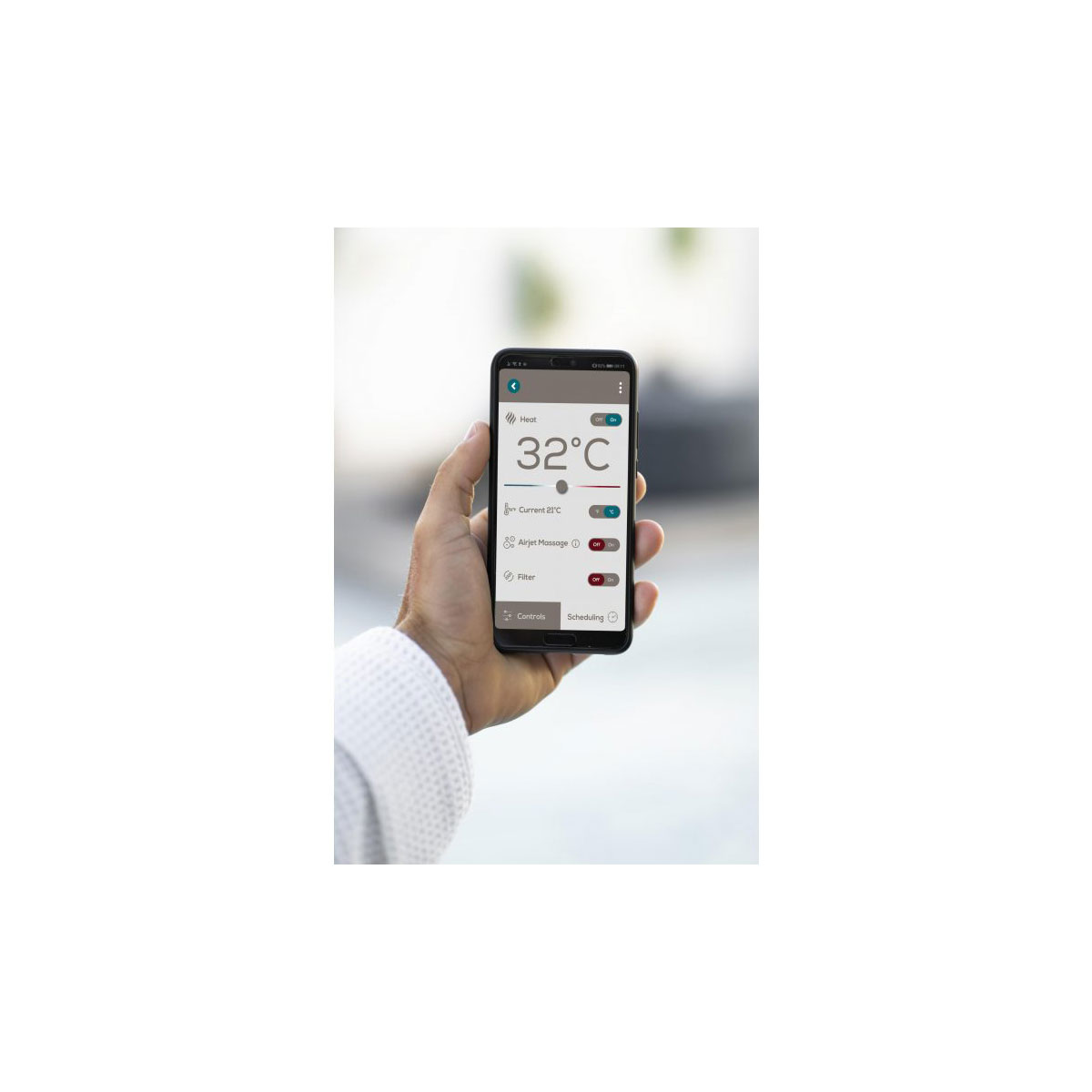 Bestway ® LAY-Z-SPA® WLAN-Whirlpool Milan AirJet Plus™ Ø 196 x 71 cm, rund Bild 6